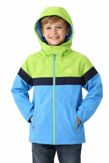 Chlapecká softshellová bunda Wolf B2265 vel. 128/134-152/158 modrá se zelenou