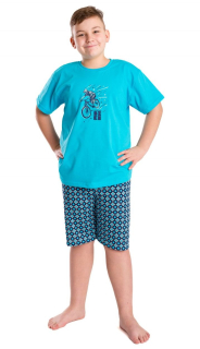 Chlapecké letní pyžamo Betty mode vel. 134 tyrkysové bike