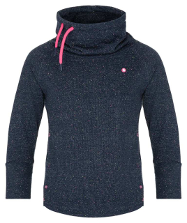 Dívčí mikina Loap Eda vel. 152  tmavě modrá - žíhaná