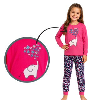 Dívčí pyžamo Betty Mode vel. 110,116 růžové slon