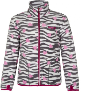 Dívčí fleecová mikina Wolf B2244 vel. 98-116 bílá se šedou