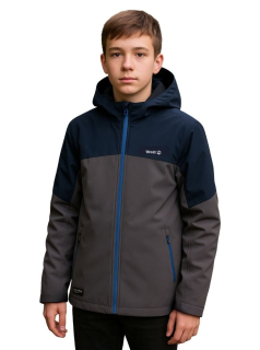 Chlapecká softshellová bunda Wolf B2269 s fleecovou podšívkou vel. 128/134 šedá