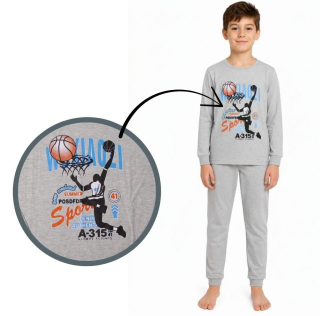 Chlapecké pyžamo Wolf  S2256B vel. 146 šedé
