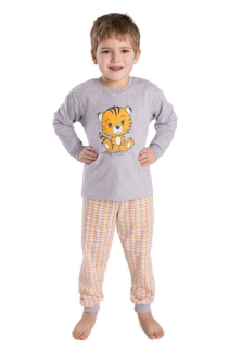 Dětské pyžamo Betty Mode vel. 128 šedé tygřík