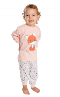 Dívčí pyžamo Betty Mode vel. 104,116,122 pastelově oranžové liška