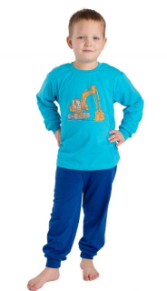 Chlapecké pyžamo Betty Mode vel. 92-128 modré s pásovým nakladačem