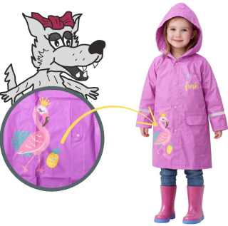 Dívčí pláštěnka Wolf Y2312 vel. 92/98-116/122 lila plameňák