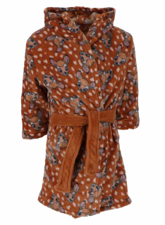 Dětský župan Bambi 3/4 rukáv vel. 98/104-122/128 hnědý