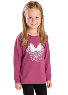 Dívčí triko Betty mode vel. 92,110 vínové s mašlí