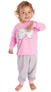 Dívčí pyžamo Betty Mode vel. 110,122 růžové sovičky