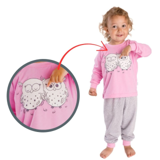 Dívčí pyžamo Betty Mode vel. 110,122 růžové sovičky