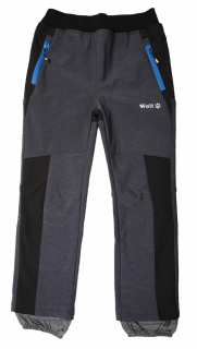Chlapecké softshellové kalhoty Wolf s fleecem B2393 vel. 92-104 šedé