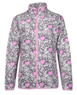 Dívčí fleecová mikina Wolf B2342 vel. 134-164 šedá se srdíčky