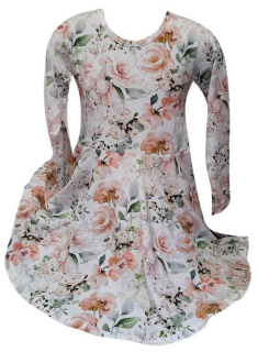 Dívčí šaty Betty mode vel. 110,116,128 bílé s květy