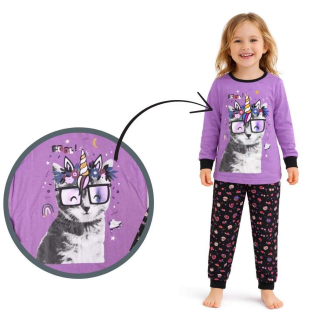 Dívčí pyžamo Wolf S2352B vel. 104-134 fialové