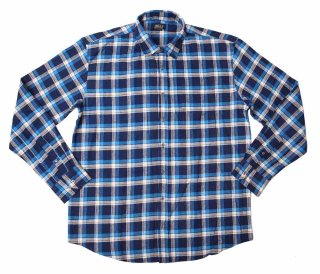 Pánská flanelová košile Wolf K2351 vel. M, XXL modrá