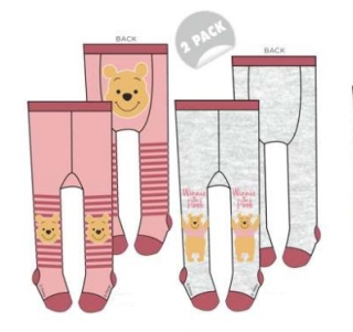 Dívčí punčocháče medvídek Pú vel. 62/68-86/92 dvojbalení