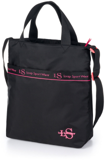 Taška Loap Nikko černá s růžovou 