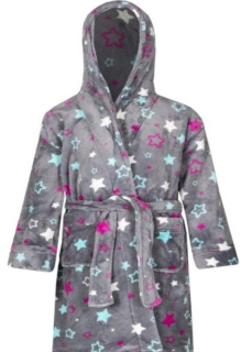 Dívčí župan Wolf Z2391 vel. 98/104 šedý hvězdičky