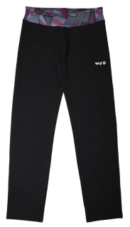 Dámské tepláky Wolf s elastanem T2371C vel. M černé s barevným pasem