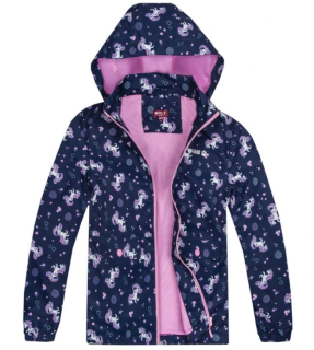 Dívčí šusťáková bunda Wolf B2463 vel. 104/110-140/146 tmavě modrá