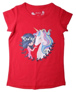 Dívčí tričko Wolf S2410A vel. 98,104 červené 