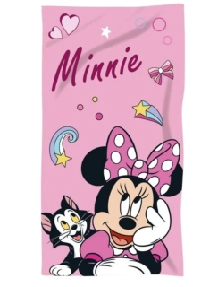 Osuška Minnie 70x140 cm Minnie s kočkou