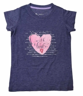 Dívčí tričko Wolf S2413 vel. 98,116 tm.modrý melír