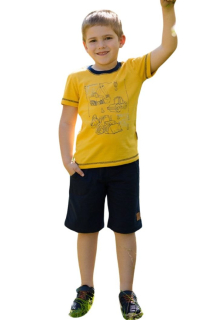Chlapecké tričko Betty mode vel. 92,98,116 žluté traktor a bagr