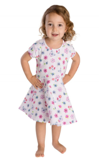 Dívčí šaty Betty mode Rozárka vel. 116,128 bílé kytičky