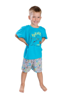 Chlapecké letní pyžamo Betty Mode T-Rex vel. 92-104 modré