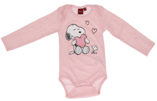 Dívčí body Snoopy vel. 62/68-86/92 růžové
