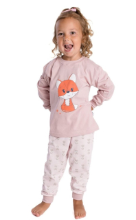 Dívčí pyžamo Betty Mode vel. 104-134 starorůžové s liškou