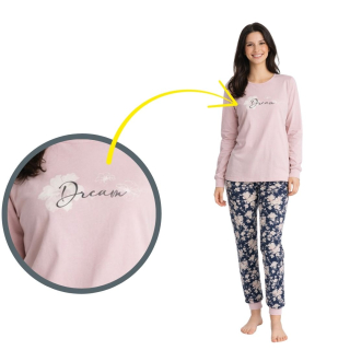 Dívčí a dámské pyžamo Betty Mode Dream vel. 158, 164, L-XXXL starorůžové