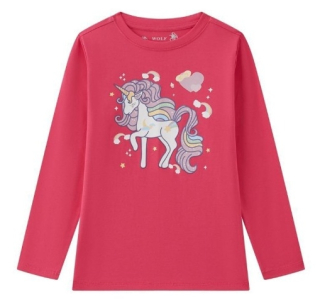 Dívčí triko Wolf S2441A vel.98-128 tmavě růžové
