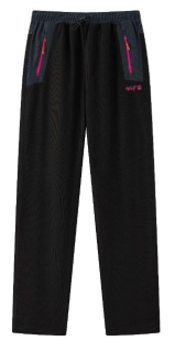 Dívčí manšestrové kalhoty Wolf T2452 vel. 116-146 černé s růžovou