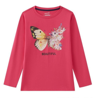 Dívčí triko Wolf S2442 vel. 116,122,140,146 tmavě růžové