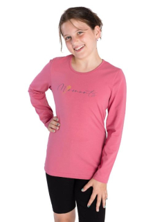 Dívčí triko Betty mode Moments vel. 152-170  jahodově růžové