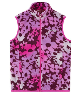 Fleecová dívčí vesta Wolf B2442 vel. 110-128 růžová květ