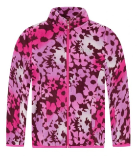 Dívčí fleecová mikina Wolf B2441 vel. 104-134  růžová květy