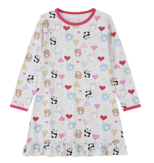 Dívčí noční košile Wolf S2483 vel. 104-134 šedá