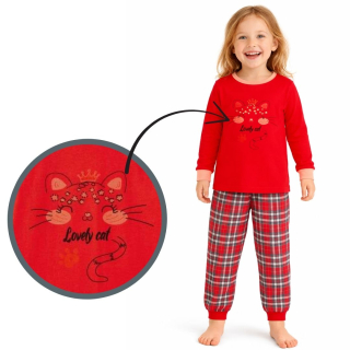 Dívčí pyžamo Wolf S2452 vel. 104-134 červené