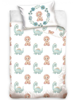 Povlečení do postýlky Dobrou noc dino 100x135/40x60 cm