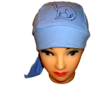 Jarní pirátka světle modrá s dinem obvod 45-49 cm 