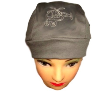 Jarní pirátka šedá s vrtulníkem obvod 45-49 cm 