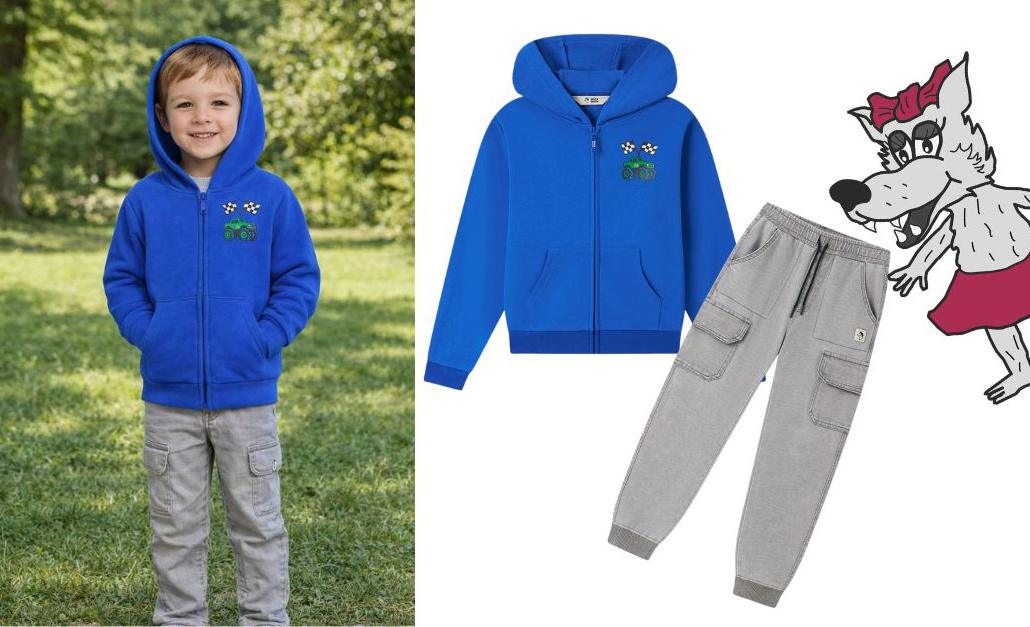 k mikině si vyberte tepláky - imitace rifloviny