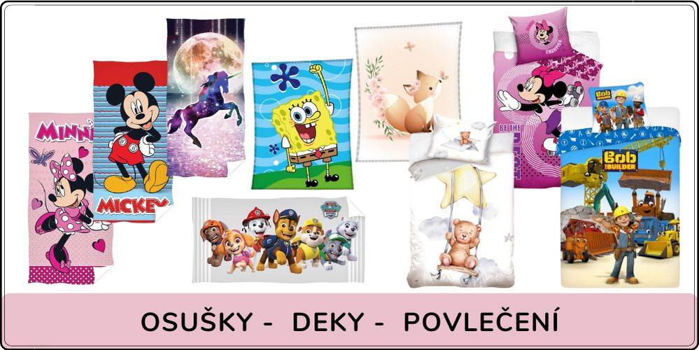Osušky, povlečení,  deky