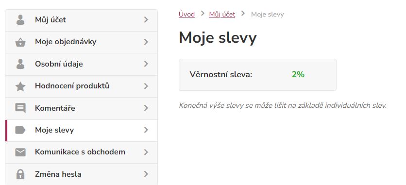 Kde se zobrazí výše slevy
