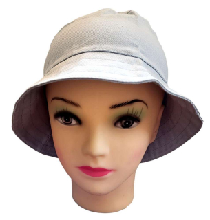 Letní klobouček Pletex šedý obvod hlavy 46-49 cm DOPRODEJ