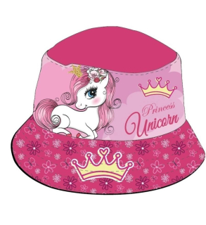 Letní dívčí klobouk jednorožec tmavě růžový
